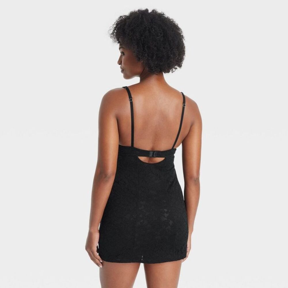 Auden - Women's Allover Lace Bodycon Lingerie Dress - Aude Black - Picture 2 of 4